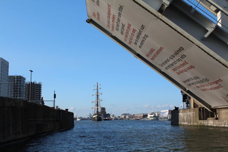 Antwerp: Private Old Harbour Boat Tour Incl. Drinks & Snacks - Meeting the boat beside the MAS Museum