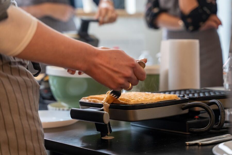 Bruges: Belgian Waffle-Making Workshop with Beer Tasting - The Waffle Irons And The Best Part: Eating