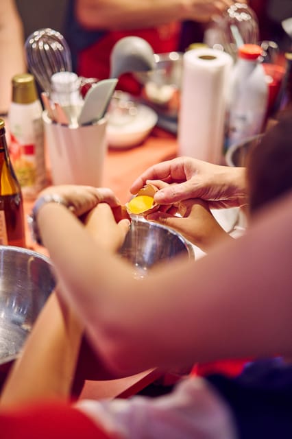 Brussels: Belgian Waffle Making Workshop with Beer Tasting - Making the batter in pairs