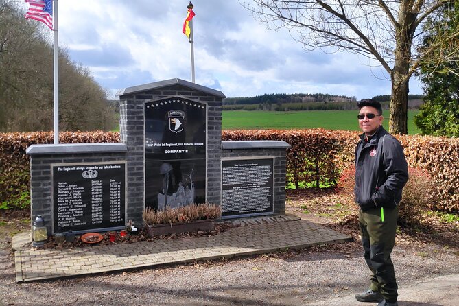 Historic Battle of the Bulge Sites Tour from Brussels - Bastogne’s Sherman Tank and McAuliffe Statue