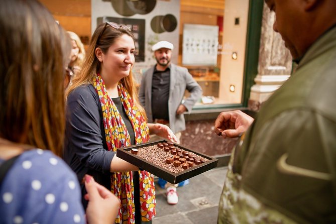 Hungry Mary's Famous Beer and Chocolate Tour in Brussels - Fries, cheese, and beer in an old guild house
