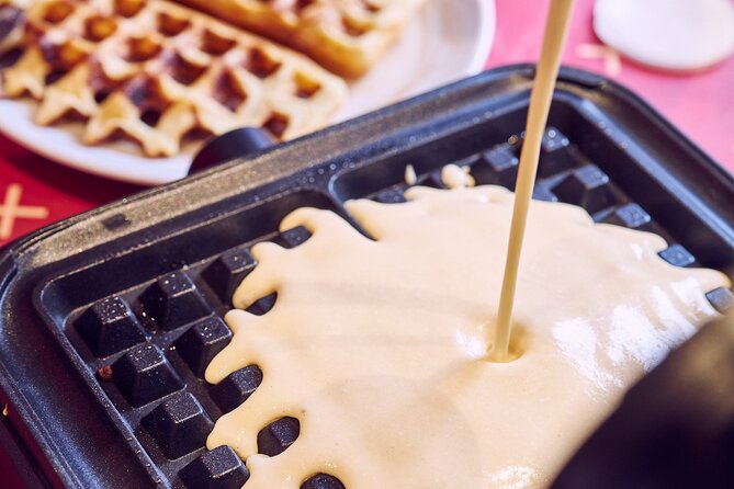 The Waffles 'n Beer Workshop in Brussels Centre - The cooking station is where the fun begins