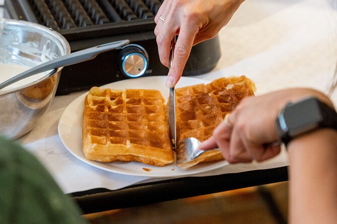 The Waffles 'n Coffee Breakfast in Bruges Centre - Coffee, chocolate milk, and possible beer tasting